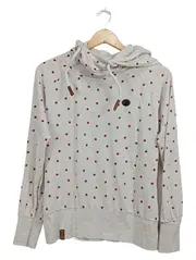 Vorschaubild 1 von Damen Hoodie Kapuzenpullover Gr. M Grau Marienkäfer Muster