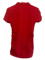 Vorschaubild 2 von Damen Poloshirt Rot Gr. S Reißverschluss Elegant