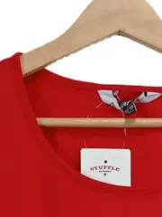 Vorschaubild 3 von Damen Langarmshirt Rot Herz-Print Gr. 46/48 Charmant