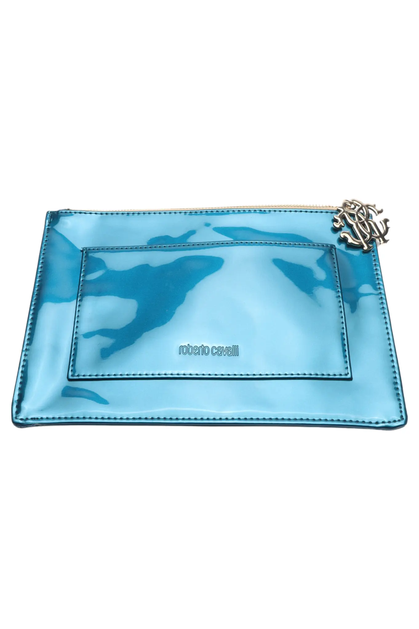 ROBERTO CAVALLI Damen Clutch Blau Abendtasche Elegant