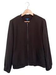 Vorschaubild 1 von Leichte Jacke Damen Gr. 40/M Schwarz Casual Uni Polyester Elasthan