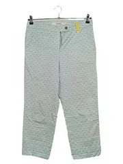 Vorschaubild 1 von Damen Stoffhose 7/8 Capri Hose Gr. 36 Blau Kettenmuster Baumwolle