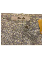 Vorschaubild 2 von Damen Stoffhose 7/8 Capri Hose Gr. 36 Blau Kettenmuster Baumwolle