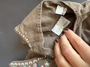 Vorschaubild 4 von Mädchen Sommerkleid Gr. 92 Braun bestickt Leinen Baumwolle