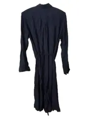 Vorschaubild 2 von Damen Blusenkleid Gr. 38/M Blau Casual Viskose Midi