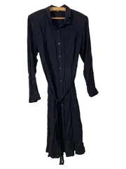 Vorschaubild 1 von Damen Blusenkleid Gr. 38/M Blau Casual Viskose Midi