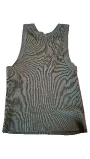 Vorschaubild 3 von Damen Rippstrick Crop Top Tanktop Grün Gr. S Basic