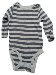 Vorschaubild 1 von Simple Joy by Carter's Baby Body Langarm Gestreift Gr. 62 Grau