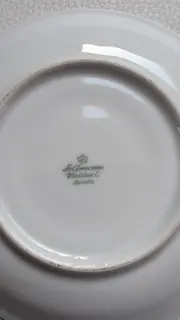 Vorschaubild 4 von Unterteller Porzellan Blumenmuster Klassisch Weiß 15cm