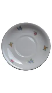 Vorschaubild 1 von Unterteller Porzellan Blumenmuster Klassisch Weiß 15cm