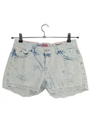 Vorschaubild 1 von Denim Squad Jeans Shorts Mädchen Gr. 152 Weiß Spitze Baumwolle