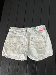Vorschaubild 2 von Denim Squad Jeans Shorts Mädchen Gr. 152 Weiß Spitze Baumwolle