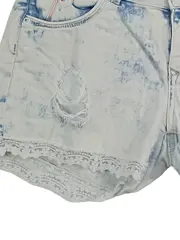 Vorschaubild 3 von Denim Squad Jeans Shorts Mädchen Gr. 152 Weiß Spitze Baumwolle