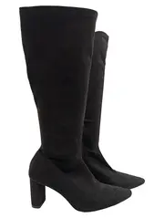 Vorschaubild 1 von Damen Overknee-Stiefel Gr. 39 Schwarz Elegant Reißverschluss