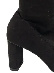 Vorschaubild 5 von Damen Overknee-Stiefel Gr. 39 Schwarz Elegant Reißverschluss