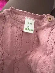 Vorschaubild 2 von Strickpullover Mädchen Gr. 68 Rosa Feminin Lochmuster Baby