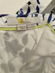 Vorschaubild 4 von Wickelrock Damen Blumenmuster Midirock Baumwolle Gr. 40 L Mehrfarbig