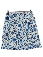 Vorschaubild 1 von Wickelrock Damen Blumenmuster Midirock Baumwolle Gr. 40 L Mehrfarbig