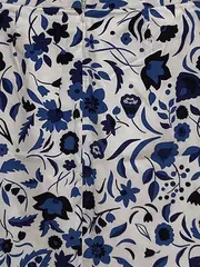 Vorschaubild 3 von Wickelrock Damen Blumenmuster Midirock Baumwolle Gr. 40 L Mehrfarbig