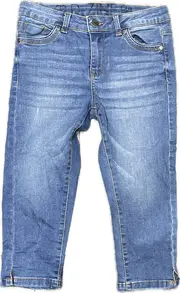 Vorschaubild 3 von D-Zine Jeans Regular Fit Kinder Mädchen Gr. 158 Blau Capri 3/4