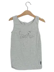 Vorschaubild 1 von Kinder Tanktop Dinosaurier Print Gr. 134-140 Grau Casual Baumwolle