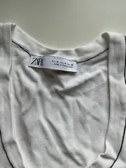 Vorschaubild 2 von Damen Tank Top Stricktop Ärmellos Weiß Gr. M Kontrast-Naht