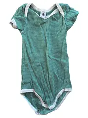 Vorschaubild 1 von Baby Body Gestreift Grün Baumwolle Gr. 80 Kurzarm