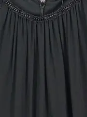 Vorschaubild 3 von Damen festliches Kleid Gr. 40 L Schwarz Elegant Spitze Perlen Midi