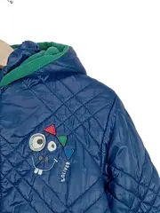 Vorschaubild 2 von Steppjacke Kinder Blau Kapuze Gesteppt Gr. 92