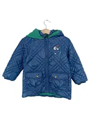 Vorschaubild 1 von Steppjacke Kinder Blau Kapuze Gesteppt Gr. 92