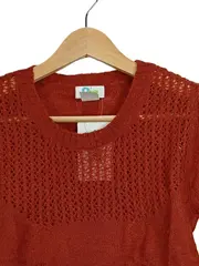 Vorschaubild 3 von Pullover Mädchen Gr. 150/152 Orange Lochmuster 3/4-Arm