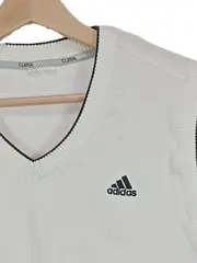 Vorschaubild 2 von Herren Pullunder Gr. L Ärmellos Uni Weiß Sport Baumwolle