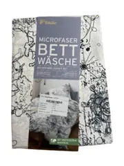 Vorschaubild 1 von Mikrofaser Bettwäsche 155x220 cm Weiß Abstrakt Modern Polyester