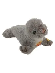 Vorschaubild 2 von Robbe Olly Plüschtier Kuscheltier grau Knopf im Ohr vintage