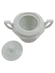 Vorschaubild 2 von Zuckerdose Weiß Porzellan Klassisch mit Deckel & Griffen