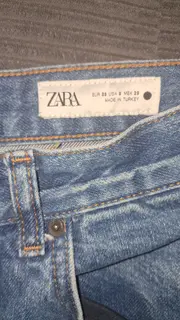 Vorschaubild 3 von Straight Leg Jeans Damen Größe 38 Hellblau High Waist
