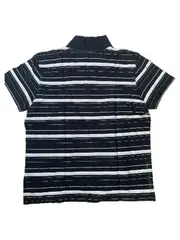 Vorschaubild 3 von Poloshirt Herren Gestreift Schwarz Weiß Gr. N Kurzarm Polo