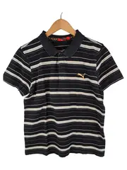 Vorschaubild 1 von Poloshirt Herren Gestreift Schwarz Weiß Gr. N Kurzarm Polo