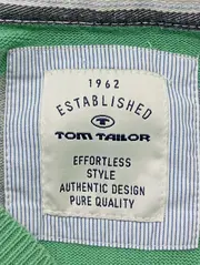 Vorschaubild 2 von Herren Pullover 50/L Gestreift Grün Grau Mehrfarbig V-Ausschnitt Casual