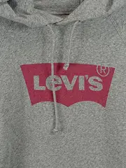 Vorschaubild 4 von Hoodie Kapuzenpullover Herren Gr. L Grau Logo-Print Baumwolle