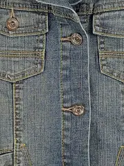 Vorschaubild 5 von Jeansjacke Kinder Mädchen Blau Uni Baumwolle Gr. 152 Freizeit