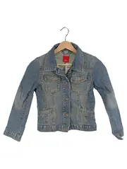 Vorschaubild 1 von Jeansjacke Kinder Mädchen Blau Uni Baumwolle Gr. 152 Freizeit