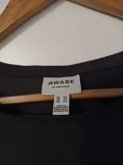 Vorschaubild 3 von Aware Damen T-Shirt Gr. XS Schwarz Basic Kurzarm