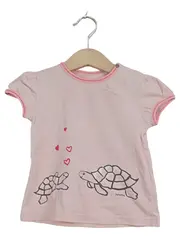 Vorschaubild 1 von Mädchen T-Shirt Gr. 80 Rosa Schildkröten-Motiv Kurzarm