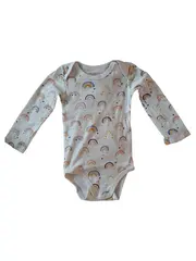 Vorschaubild 1 von Baby Body Mädchen Gr. 104 Weiß Regenbogen Langarm