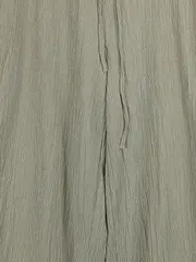 Vorschaubild 2 von Damen Stoffhose L Beige Crinkle Weites Bein Elastikbund