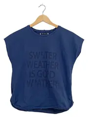 Vorschaubild 1 von Top Shirt Mädchen Gr. 164 Blau Schriftzug Ärmellos