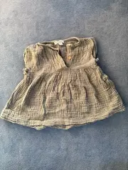 Vorschaubild 6 von Baby Mädchen Musselin Tunika Shirt Gr. 62 Grün Baumwolle