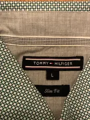 Vorschaubild 4 von Herren Freizeithemd Langarm Slim Fit Gr. L Grün Gemustert