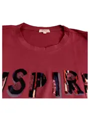 Vorschaubild 3 von Damen Langarmshirt Gr. 42 Lila INSPIRE Pailletten Stickerei